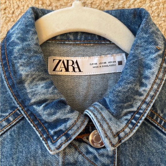 Zara Denim Button Up Vest Top - Picture 3 of 4
